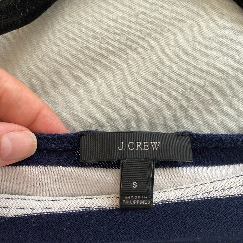 J. Crew Striped Cotton Long Sleeved Top - Picture 4 of 5